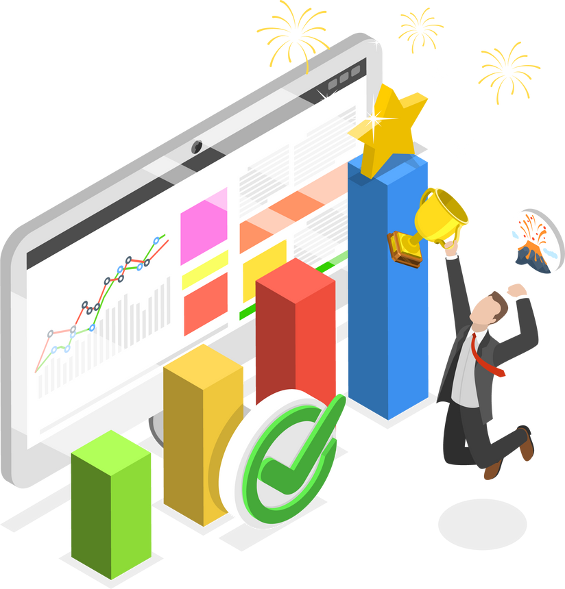 3D Isometric Flat  Illustration of Personal Development. Item 3